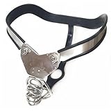 Yerbssk Aushöhlen Male Keuschheitsgürtel, Edelstahl Keuschheitskäfig Peniskäfig Chastity Belt SM Erotische Kostüme, Extrem BDSM Sklaven Keuschheit Bondage Abstinenz Sexspielzeug Für Männer(60-70cm)