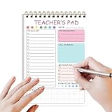 Lehrer -Notizblock - 50 Blattlehrer Planungsblock Checkliste | 5.8 X 8,3 Zoll Niedliche Memo -Schreib Veranstalter, Twin Spule Binding Daily Planer Für Klassenzimmer Elementary