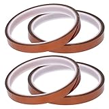KANASI 3D-Drucker-Polyimid-Klebeband, 4 Stück, 10 mm, Hitzekleber zum Abdecken und Reparieren von Heizbettbrettern