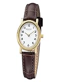 Regent Damen Analog Quarz Uhr mit Leder Armband 12100772