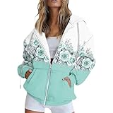 SCBFDI Prime Deal Days, Sweatjacke Damen Schwarz Sommer Jacke Damen Crop Jacke Light Jacket Women Reißverschluss Jacke Lange Ärmel Jacke Damen Große Größen Reißverschluss Jacke Lange Ärmel