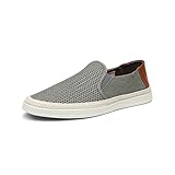 Bruno Marc Herren Espadrilles Mokassins Atmungsaktiv Flache Slipper Slip on Loafer Weich Comfort Klassische Schuhe GRAU SBFS2301M-E Größe 44 (EUR)