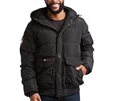 CANADA WEATHER GEAR Herren Jacke - Leichte Puffer Jacket - Freizeitmantel für Männer (M-XXL), Schwarz, Large