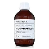 Macadamiaöl kaltgepresst 250ml - 100% reines Öl (Macadamia Integrifolia) von wesentlich.