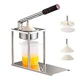 Manuelle Orangenpresse, Edelstahl Saftpresse mit 2 Saftköpfe: Mit Stacheln und Flach, bedienbare Zitruspresse, Maximalen Genuss Obstpresse Zitruspresse, für Küche, Bar