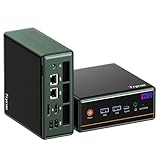 Trycoo WO-4 Mini-PC, AMD Ryzen 5 5500U (4,0 GHz) Prozessor, 16 GB DDR4 RAM 1 TB SSD, unterstützt 4K @ 60 Hz Triple Output/WiFi6/BT5.2/Dual RJ45/USB3.2