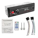 Car Stereos | Single DIN Stereo Receiver - Push to Talk Assistant, BT Hands-Free Calling & Music Streaming, USB MP3 Playback Charging