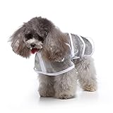 Garneck Haustier Hunderegenmantel Reflektierenden Sicherheitsstreifen Wasserdichter Regenmantel für Große Weiß Sicherer Regenschutz für Jedem