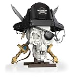 JVAVNE Piraten Schädel Bausteine, 1167 Teile Piratenschädel Klemmbausteine mit Schwert und Piratenhut, Gruseliges Skelett Bausatz Modell Spielzeug, Geschenk für Erwachsene
