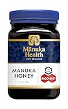 Manuka Health - Manuka Honig MGO 400+ 500g, hergestellt und abgefüllt in Neuseeland mit zertifiziertem Methylglyoxal Gehalt, natürlicher Manuka Honig von der Manukapflanze, 100% Manuka, vegetarisch