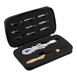 Cryfokt Beleuchtetes Häkelnadel-Set in 9 Größen mit Aufbewahrungsetui, 9-in-1-leuchtende Häkelnadeln mit Etui, Wiederaufladbare Leichte Häkelnadel 2,5 Mm Bis 6,5 Mm, Handweb-Nähwerkzeuge (B)