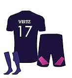 ZSJMY Neu Deutschland Trikot em 2024 für Erwachsene und Kinder, Heim Auswärtstrikot Nr.17 Fußball Trikot Fans Jersey Shorts Socken Trainingsanzug Set für Jungen und Herren (Auswärtstrikot 17, 28)
