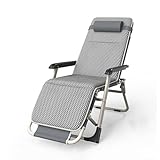 Verstellbarer faltbarer Liegestuhl, tragbar, Outdoor-Camping-Chaise für Strand, Terrasse, Terrasse und Hof, Entspannung