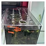 Springsicherer Acryl-Aquarium-Deckel mit Frischluftloch – Katzensichere Abdeckung für 50,8–137,2 cm große Aquarien und Terrarien (L x B x H) 34 x 18 – perfekt für Wasser- und Reptilienlebensräume