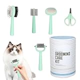 Haarpflegewerkzeug Für Haustiere - Flohkamm Badebürste - Vielseitiges tragbares Pflegeset gegen Haare für die Innenreinigung bei Welpen und Kätzchen zu Hause und unterwegs