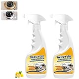 Gihen Heavy Oil Cleaner Stain - Effective Multi Clean up Kitchen Heavy Oil Stains Spray for Kitchen, Household, Oven, Stove, Range Hood, Sink (2Pcs)