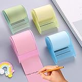 4 pcs Klebezettel mit Spender,Selbstklebende Haftnotizen Rolle,Haftnotizen,Page Marker,Sticky Notes mit Anpassbarer LäNge,Sticky Notes mit Anpassbarer LäNge,Haftnotizen set