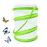 Pop-Up Design Schmetterlings- und Insektenlebensraum Käfig, Faltbares Insektenfangnetz, Zusammenklappbares Schmetterlingshaus mit Insekten-Netz