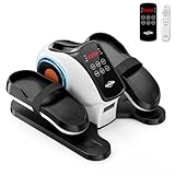 Untertisch Ellipsentrainer Beintrainer für senioren mit 5 automatischem Modus, 15 manuellem Modus und 15 Widerstandsmodus Leise & Tragbar Pedaltrainer für Zuhause Office mit Fernbedienung