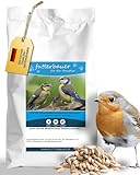 Futterbauer 25 kg Geschälte Sonnenblumenkerne für Vögel, 100% Natur, Nährstoffreiche Energiequelle für Wildvögel, Ohne Schalen & Abfall, Ideal für Futterstellen, Frisch & Hochwertig, Ernte 2024