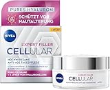 NIVEA Cellular Expert Filler Hochwirksame Anti-Age Tagespflege LSF 30, extra straffende Gesichtspflege mit Auffüllungseffekt, aufpolsternde Tagescreme mit Hyaluronsäure & Sonnenschutz (50 ml)
