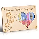 Geldgeschenk Holz Grußkarte im Kleinforma, Wunscherfüller Geschenk für Männer und Frauen, Originelle Geld Geschenke Verpackung für Geburtstag, Hochzeit, Jugendweihe, Reise, Taufe, Konfirmation …