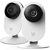 YI Home Kamera 1080P 2 Stücke, IP Überwachungskamera Innen WLAN für Haustier/Baby, Bewegungserkennung, Push-Benachrichtigung, 2-Wege-Audio, Nachtsicht für iOS und Android