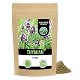 Thymian getrocknet (250g), Thymian gerebelt, 100% rein und naturbelassen zur Zubereitung von Gewürzmischungen und Thymian-Tee