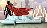 Oedim Fototapete, Comic, für Damen, Superhelden, Wandbild, Tapete, Dekoration für Esszimmer, Wohnzimmer, Zimmer