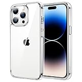 JETech Hülle für iPhone 14 Pro 6,1 Zoll, Nie Vergilbung Handyhülle Stoßfest, Schutzhülle Anti-Kratzt Transparent Rückseite (Durchsichtig)
