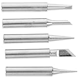 Homoyoyo Ersatz Lötspitzen aus Reinem Kupfer 5 Stück für Lötkolben und Schweißwerkzeuge Langlebig Verschleißfest für Präzises Löten im Elektronikbereich