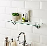 FT-Store D01 Glasregal, Chrom, ein Hauch von moderner Eleganz für jedes Badezimmer-Dekor