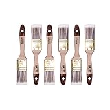 HARDY WORKING TOOLS Flachpinsel-Set 6-teilig, 6 Stück – 35 mm Breite, Malerpinsel Set mit Holzgriff, Lackpinsel Serie *45*, 6PCS, Pinselset A0205-450615