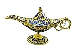 Aladdin's Magische Lampe, Zinklegierung, 21 x 11 x 7 cm, LWH Heimdekoration, Aladdin's Licht (blau)