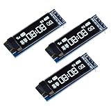 GERUI 3 stück 0,91-Zoll OLED LCD Anzeigemodul Bildschirm Winziges Modul IIC 128×32 LCD Anzeigegerät kompatibel mit kompatibel mit Arduino und anderen Mikrocontollern, 3,3v-5V Weiß