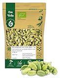 BIO Kardamom | Kardamomkapseln 75g Grüner Kardamom ganz mit Schale | Premium BIO-Qualität handverlesen | Organic Cardamom Elaichi | OmVeda