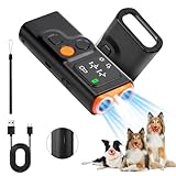Aomig Anti Bell Gerät Hunde 4 Modi Hundetraining Antibell Ultraschall Gerät USB Aufladung Hunde Bellen Stoppen Hundeabwehr Erziehungshilfen für Hunde Automatisch Ausrüstung Nachtwanderungen (800MAh)