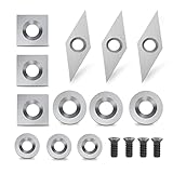 GothicBride Wendeschneidplatten Drehmeißel 12 Stück Hartmetall Drechselwerkzeuge für Holz Drehmaschinen, Drechselzubehör Finisher-Werkzeug(12 Stück)