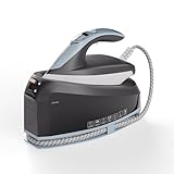 HEINRICHS Dampfbügelstation, 250 g/min Dampfstoß, 5,5 Bar Druck, 3 Funktionen, integriertes Display, großer 1,5 L Wassertank, Keramikbügelsohle, Selbstreinigungsfunktion, 3200 W Leistung, Schwarz-Blau