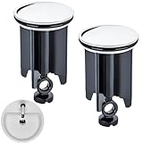 2er-Pack WaschbeckenstöPsel,Mit Dichtung Abflussstopfen,Edelstahl StöPsel Waschbecken,40mm Stopfen Waschbecken,Universell Abflussstopfen Waschbecken Passend FüR Bad,SpüLe,Waschtisch