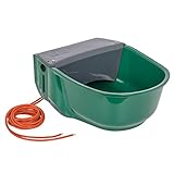 VOSS.farming beheizte Schwimmertränke + Rohrbegleitheizung Thermo S35-230V Plus, 73 Watt, automatisches Thermostat, Spezialkunststoff, Frostschutz Pferde Rinder Galloways Schafe Ziegen Hunde Tränke