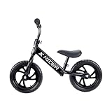 X1TE - Rider Bike Kinderfahrrad Schwarz Matt (1-4 Jahre, Leicht & Robust Rad, Bis 40 kg), Laufradfahrrad Inkl. Verstellbarem Sattel