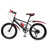 Ciounmb 20 Zoll Mountainbike, 7 Gang-Schaltung, Doppelbremssystem, 85kg Tragfähigkeit, Vollfederung, Bike Kinderrad, Fahrrad, Fully MTB für Jungen, Mädchen, Damen & Herren