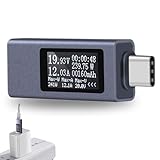 Jadeshay USB Tester, DC4-30V USB C Tester, USB-Leistungsmesser Voltmeter Amperemeter USB Messgerät Multimeter Power Charger Detector(0-12A Type-C)