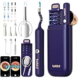 BEBIRD Ohrenschmalz Entferner mit kamera, 1920P HD Flexibler Ohrreiniger mit Pinzette, Ohrenreiniger Kamera mit Ersatzspitzen für Ohren/Nasen/Hals-Untersuchungen,Otoskop Ohr für Familie-Dunkelblau