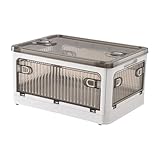 Genérico Faltbare Aufbewahrungsboxen: Faltbare Mehrzweck-Aufbewahrungsboxen | Aufbewahrung von Boxen mit Deckel | Design Savings Space mit Rolle für das Schlafzimmer Badezimmer Pandy