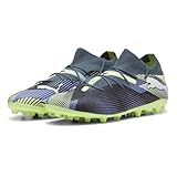 PUMA Unisex Future 7 Match MG Soccer Shoe, Gray Skies White-Fizzy Apple, 42.5 EU