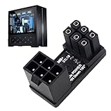 Generisch Grafikkarten-Netzteil – 8-poliger 6/8-poliger Stecker, 180-Grad-Winkel, Kompakte Struktur | Für GPU-Desktop-PC, Internes Kabelmanagement, Computermontage, Schmale Gehäuse