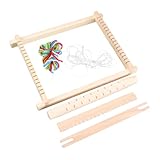 TEMPNAP Holzwebstuhl DIY Webmaschine für Handgefertigtes Webset Bastelspielzeug Fördert Intellektuelle Entwicklung Sichere Holzmaterialien für Mädchen Jungen