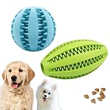 hunwutef Zahnpflege Hundeball, Hundespielzeug Futterball zum Verteilen von Snacks, langanhaltendes Spielzeug geeignet für Kleine, Mittelgroße und Große Hunde